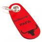 Preview: Schlüsselanhänger aus echten Leder personalisiert in rot